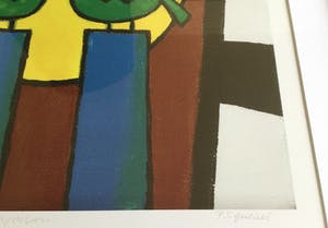 Piet Quekel - Lot van 2 kleurrijke zeefdrukken | Rode vogel & Twee groene vogels (nieuw!) kopen? Bied vanaf 59!