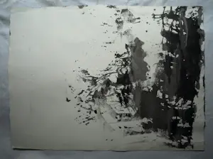 Anton Heyboer - Acrylverf , Abstracte voorstelling Oervogel / Kip – 79 x 107 cm. kopen? Bied vanaf 150!