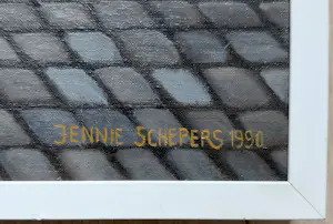 Jenny van Herwijnen - Verborgen kinderen, olieverf op doek (netjes ingelijst) kopen? Bied vanaf 275!