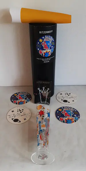 Ritzenhoff AG - 2 designers glazen/originele verpakking Tim Davies en Potts (collectors items) kopen? Bied vanaf 20!