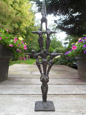 John Bier - De acrobaten groot beeld! verkocht voor € 1!