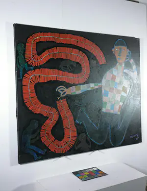 Shahid Parvez - Acryl op doek, 923CRACKERS (Zeer groot!) + boekje kopen? Bied vanaf 1200!