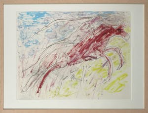 Jean Paul Franssens - Pastelkrijt, Zonder titel - Ingelijst kopen? Bied vanaf 35!