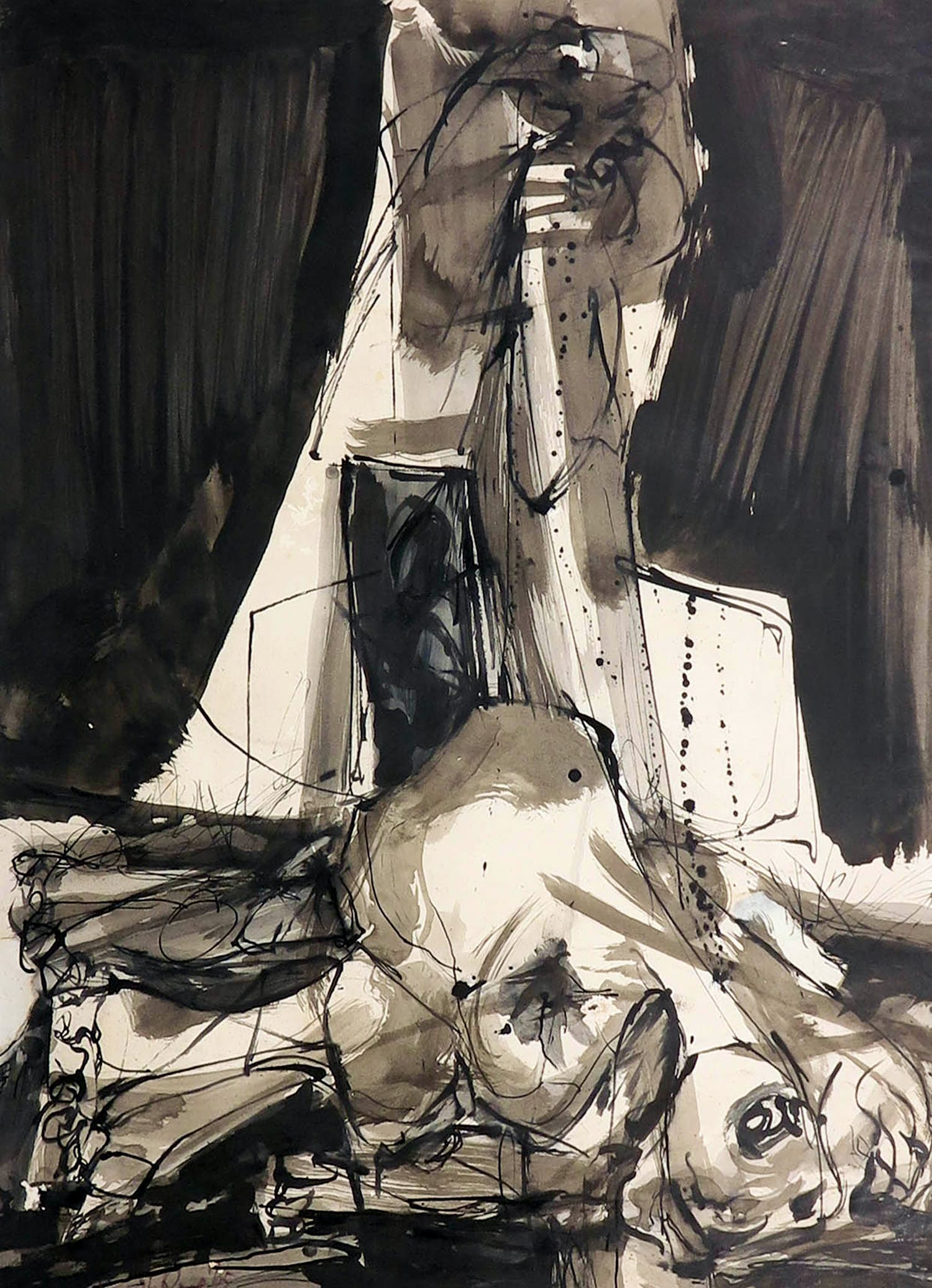 Aart Roos - Pentekening, Zonder titel kopen? Bied vanaf 1!