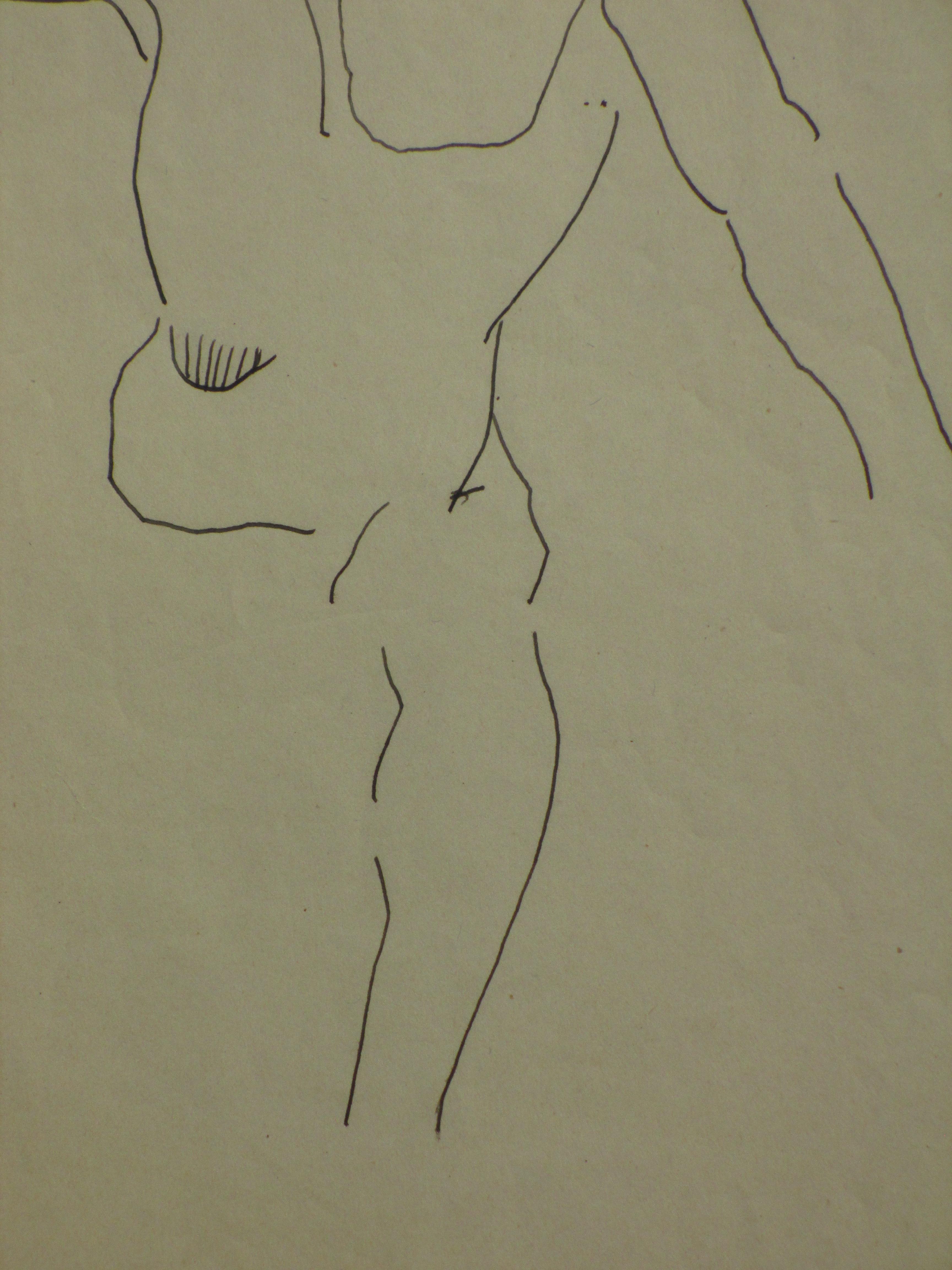 Herman Bieling - Mannentorso - Tekening kopen? Bied vanaf 1!