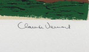 Claude Venard - Terragravure op geschept papier, Zonder titel - Ingelijst kopen? Bied vanaf 1!