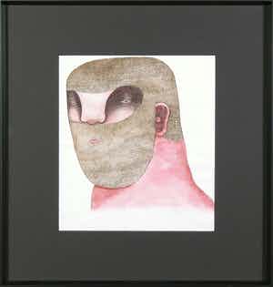 Bisser - Pen- en inkttekening, Zonder titel - Ingelijst verkocht voor € 120!