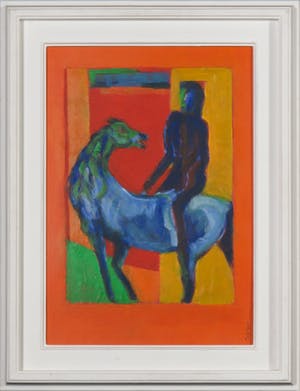 Joe Wols - Acryl op board, Op weg naar Ispahaan - Ingelijst kopen? Bied vanaf 1!