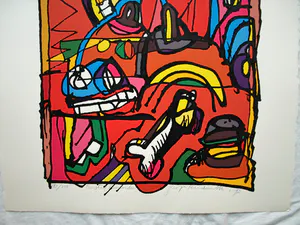 George Heidweiller - Zeefdruk op geschept papier , Twisted Reminder – 1997 – Pop-Art kopen? Bied vanaf 1!