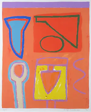 Dolf Verlinden - Zeefdruk, Zonder titel - Ingelijst kopen? Bied vanaf 1!