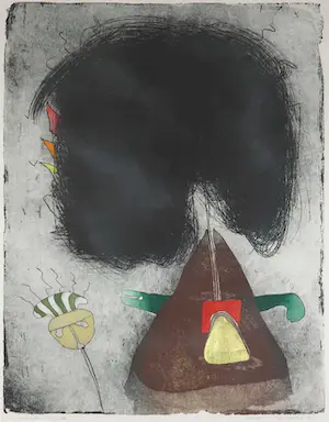 Michel van Overbeeke - Kleurenets, Mountain story III - Ingelijst kopen? Bied vanaf 1!