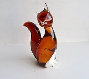 Vetro Design - Rood Vosje - Handgeblazen unicum kopen? Bied vanaf 1!