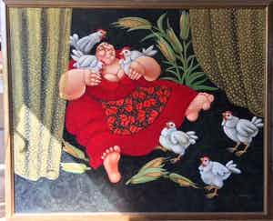 Ada Breedveld - Knuffelen met kippetjes verkocht voor € 1250!