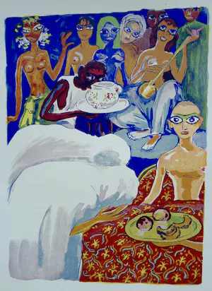 AcheterKees van Dongen - Gravure uit 1001 nacht: 'Le Réveil d'Aboul-Hassan'? Enchérissez de 20!