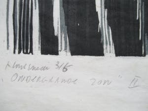 Akke Sins - Houtsnede "Ondergaande zon II" kleine oplage kopen? Bied vanaf 60!