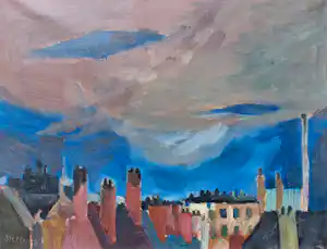 Jan Sierhuis - Amsterdams stadsgezicht, olieverf op doek (ingelijst) verkauft für € 490!