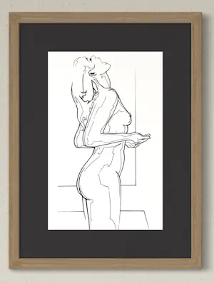 AcheterEugène Eechaut - Prächtiger weiblicher Akt in Tusche – Ausstellung in der Pfeiffer Gallery in Brüssel? Enchérissez de 60!