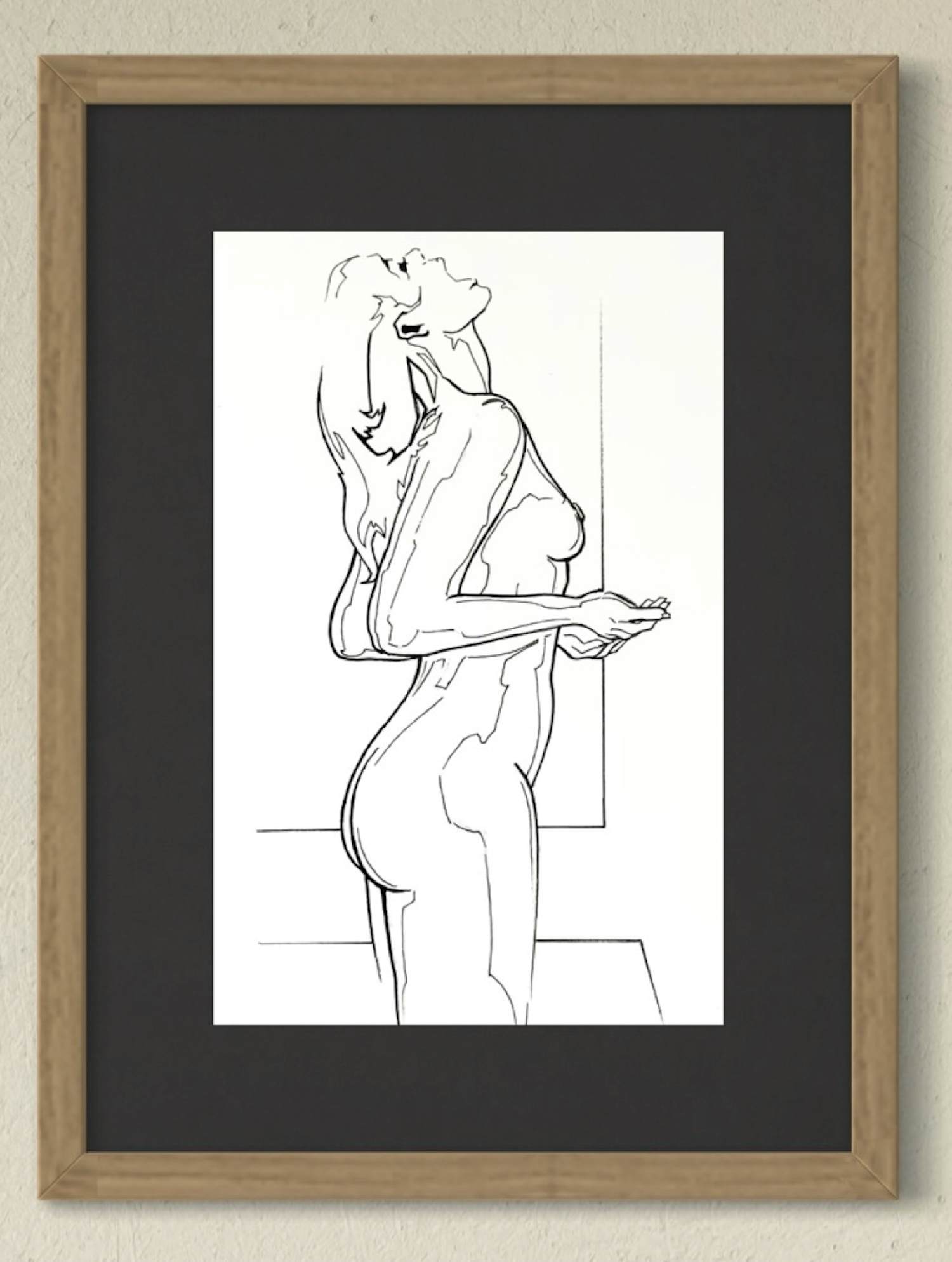 Eugène Eechaut - Prächtiger weiblicher Akt in Tusche – Ausstellung in der Pfeiffer Gallery in Brüssel verkocht voor € 60!