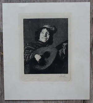 C.L. Dake - Ets: naar Frans Hals (de Luitspeler) kopen? Bied vanaf 60!