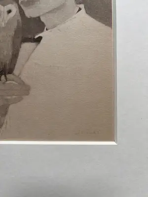 Jan Mankes - Originele Heliogravure Zelfportret met Uil 1923 kopen? Bied vanaf 165!