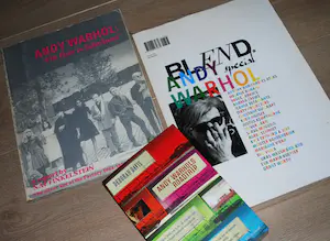 Andy Warhol - ingelijst 'Cow' 1989 + 3 boekwerken: Nat Finkelstein-Warhol's roadtrip-Special kopen? Bied vanaf 50!