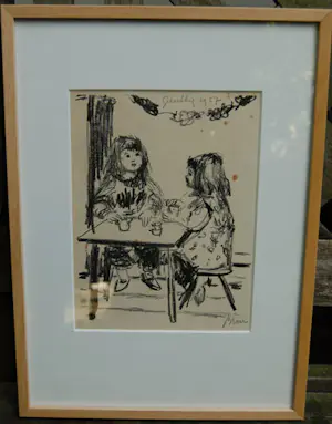 Henk Broer - Handgedrukte wenskaart: Gelukkig 1957 kopen? Bied vanaf 50!
