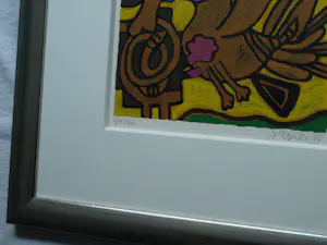 Corneille - Ingelijste zeefdruk, La Femme et L'Oiseau (Vrouw en vogel) – 1993 kopen? Bied vanaf 20!