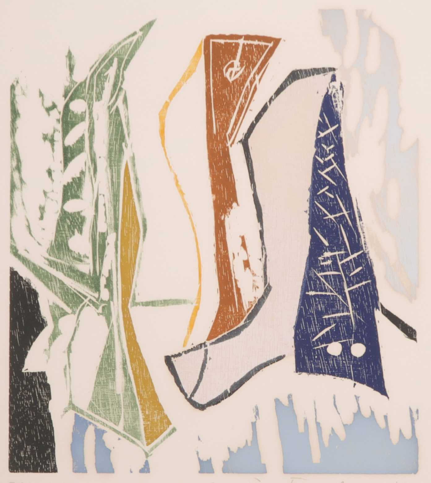 Martin Engelman - Houtsnede, Zonder titel verkocht voor € 20!