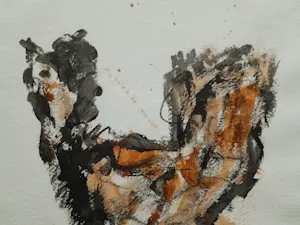 Anton Heyboer - Kip - gemengde techniek - 1995 - 35 x 26 cm - ingelijst kopen? Bied vanaf 125!