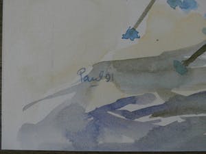 Paul de Vries - Aquarel: bloemen- 1991 kopen? Bied vanaf 150!