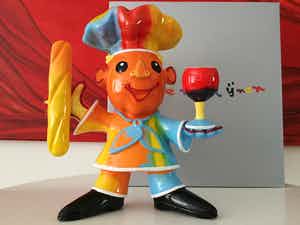 Ad Verstijnen - Kokkie met Rode Wijn - Master Chef - Oplage 200 verkocht voor € 65!