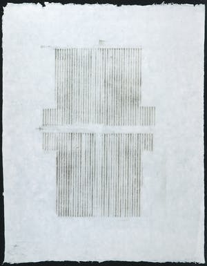 Arie de Groot - Gemengde techniek op Japans papier, Zonder titel kopen? Bied vanaf 50!