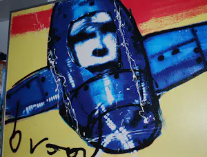 Herman Brood - Vliegtuig - ingelijst canvas op spieraam - incl. 2 hardcover boeken kopen? Bied vanaf 100!