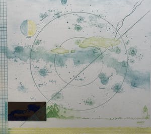 Eduard Flor - ets/aquatint met reliëfdruk - 'Hemel 's nachts' - 1970 (Prent 190 Serie 5B) kopen? Bied vanaf 70!