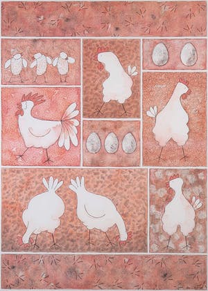 Ans van Dijk - Offset, Check out the Chicken - Ingelijst kopen? Bied vanaf 20!