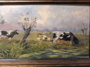 Henk Poeder - Landschap met Koeien kopen? Bied vanaf 90!