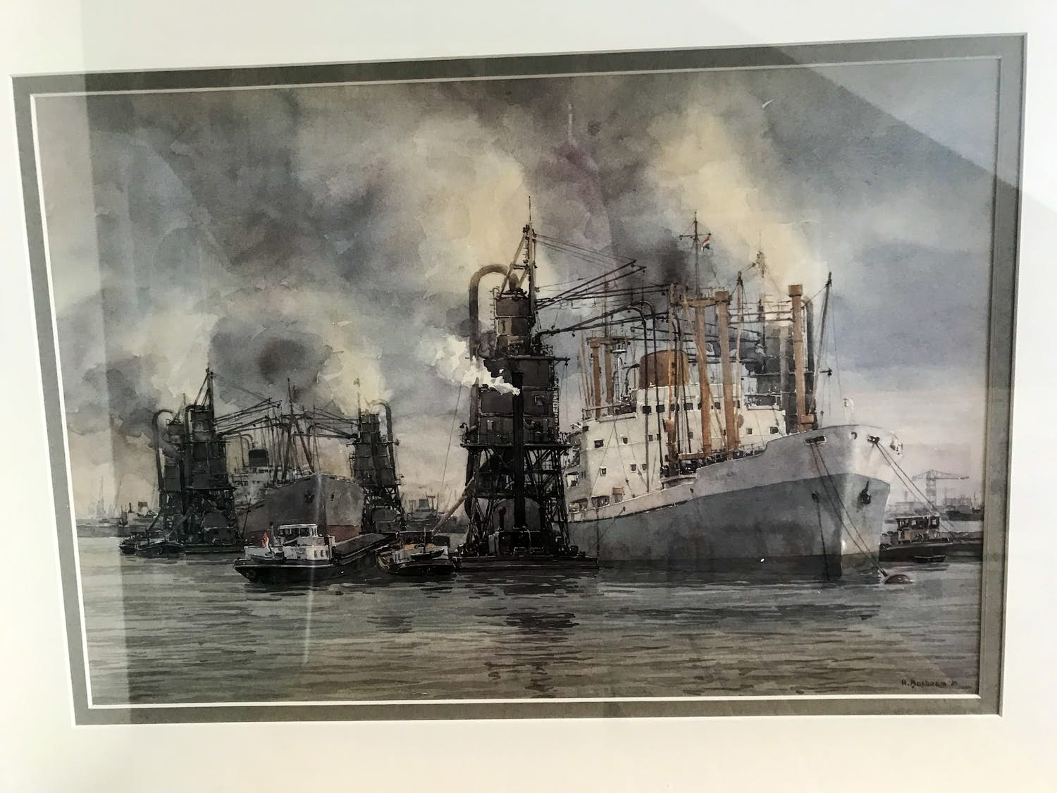 Herman Bosboom - 3 havengezichten verkocht voor € 100!