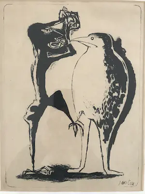Jan Cox - Litho uit Cobra - internationale des artistes expérimentaux - 1950 kopen? Bied vanaf 55!