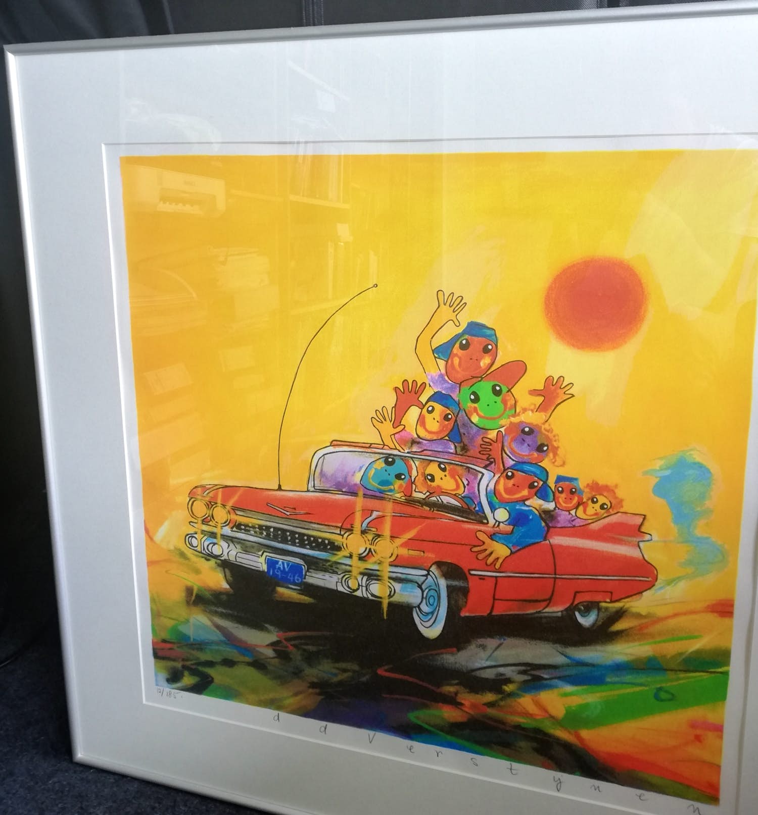 Ad Verstijnen - Vrolijke kleurrijke weinig aangeboden Caddilac Cabriolet kopen? Bied vanaf 100!