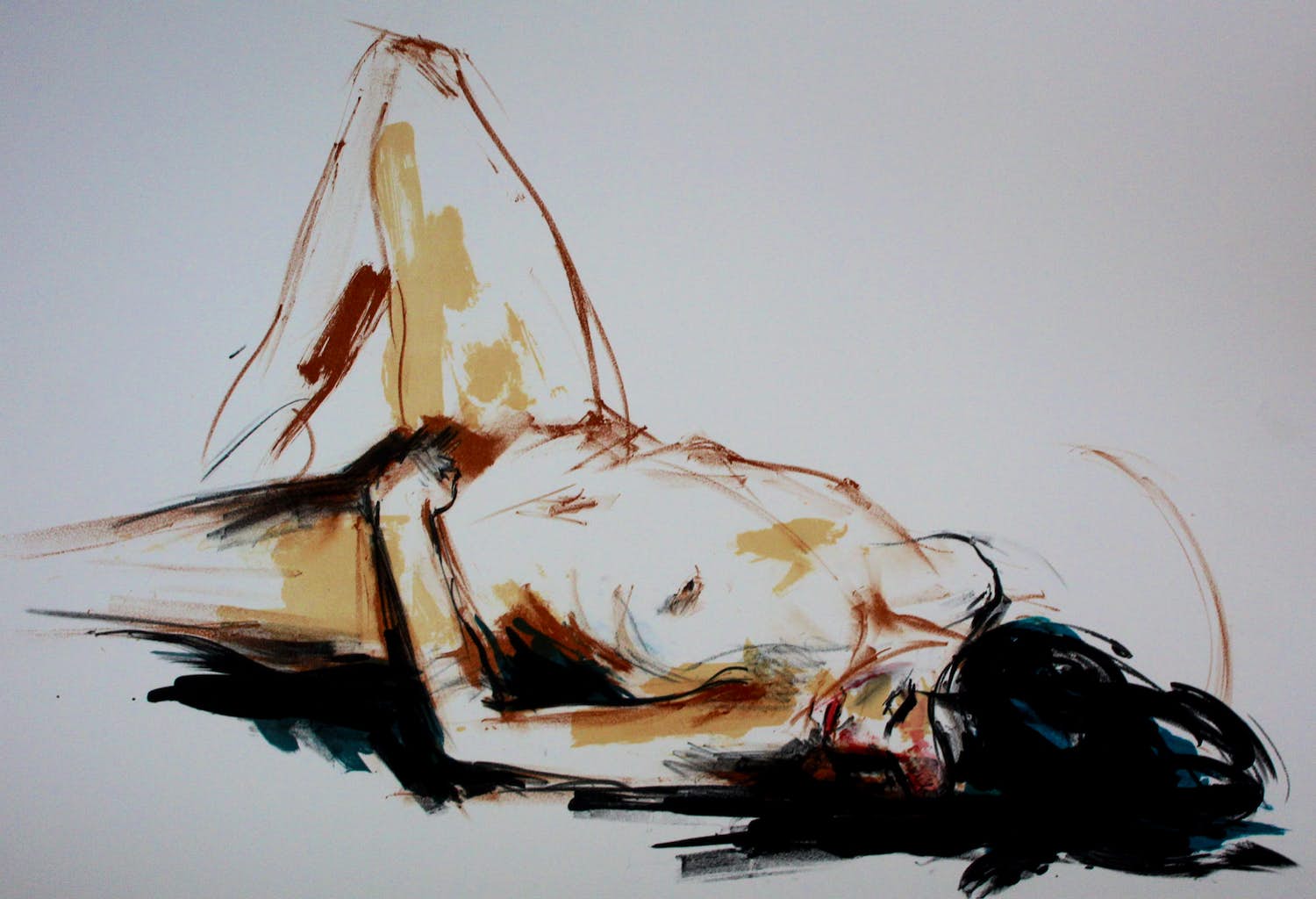 Bob ten Hoope - Litho: Liggend naakt - 1987 verkocht voor € 59!