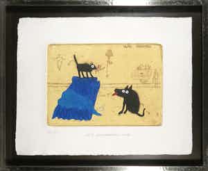 Raymond Waydelich - Ets en aquatint, Hotel Argentina - Ingelijst verkocht voor € 40!