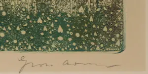 Arnold Gross - Ets en aquatint, Binnentuin - Ingelijst kopen? Bied vanaf 300!