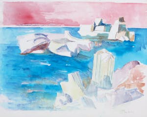 Joe Wols - Lot van vier aquarellen op papier, Landschap kopen? Bied vanaf 1!