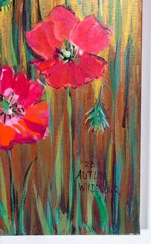 Maya Wildevuur - Acryl en goudverf op doek, Autum - Ingelijst (Groot) kopen? Bied vanaf 500!