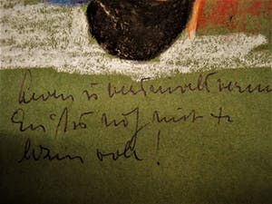 Paul Koning - Bijzonder Psychedelisch 1974 Pastel krijt "Leven is verduiveld Vermoeiend" gesig kopen? Bied vanaf 10!