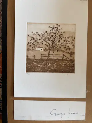 Giorgio Ferrari - Bloesemboom in berglandschap kopen? Bied vanaf 25!