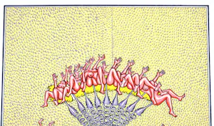 Frank Maieu - Schouwgarnituur - Zeefdruk - Gesigneerd - 54x42 cm - 1977 kopen? Bied vanaf 65!