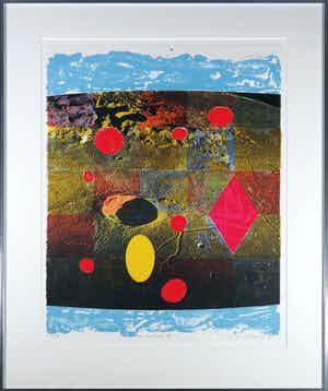 Jelis van Dolderen - Zeefdruk, Luna colorata IV - Ingelijst (Groot) verkocht voor € 1!