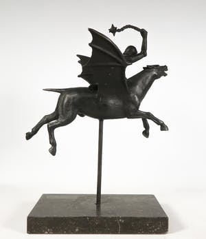 Tom Frantzen - Brons, Ruiter met morgenster kopen? Bied vanaf 350!