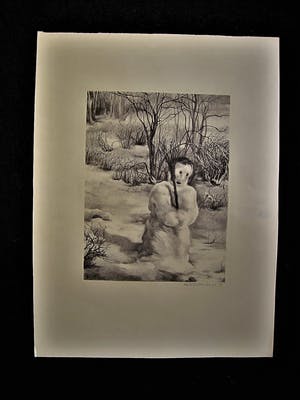 Aart van Dobbenburgh - Grafisch Realisme - Beperkte Oplage (50) - Litho "de Sneeuwman" gesigneerd kopen? Bied vanaf 10!